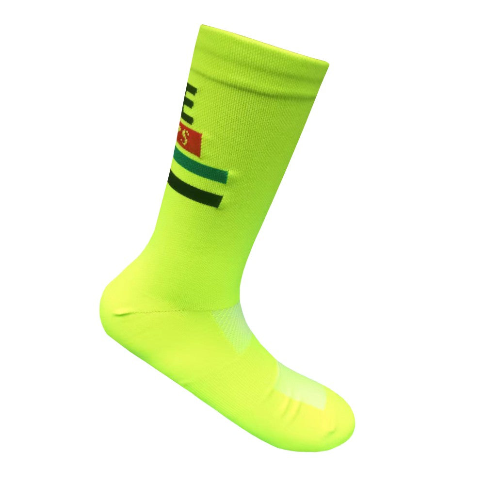 New White UAE Team INEOS Cycling Socks Non Slip Soccer Socks Cushioned Breathable For Running Basketball Bike Sports Grip Socks