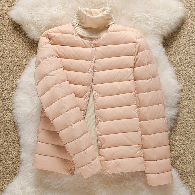12 Colors Women Long Sleeves 90% White Duck Down Female Slim Warm Inner Ultra Lightweight Packable Ski Jacket Down Liner Jackets