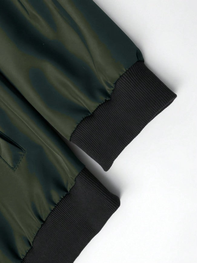 2024 Spring and Autumn New Baseball Collar Short Loose Solid Color Jacket Men's Business Casual Thin Coat Trend