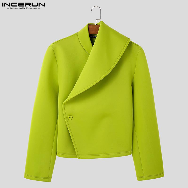 Stylish Casual Style Tops INCERUN New Men Deconstruction Design Solid Loose Jackets Handsome Male Long Sleeved Jackets Coat 2025