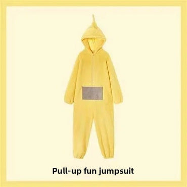 Adorable Baby Antenna Winter Pajamas Adult Children Boys Girls Cartoon Home Clothes Overalls Sleepwear for Teenage Girls