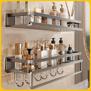 Toilet storage rack, non perforated washbasin, light luxury bathroom, wall mounted toilet, toilet wall storage rack