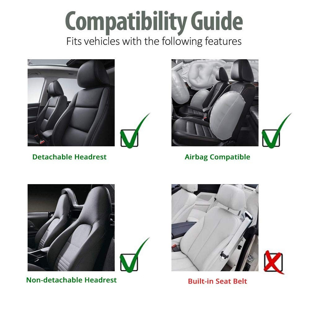 2pcs Universal PU Leather Car Full Seat Cover High Rear Bucket Seat Cover Suitable For Most Car Truck SUV Seat Accessories