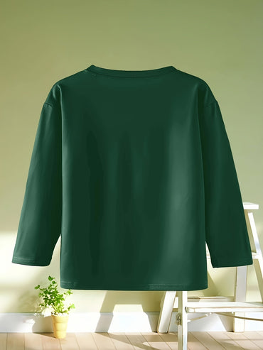 Children's Clothing Boys Tshirt Long Sleeve Creative 3D Christmas Print Kids Spring Fall Clothes Casual O-Neck Girl Clothes Tops