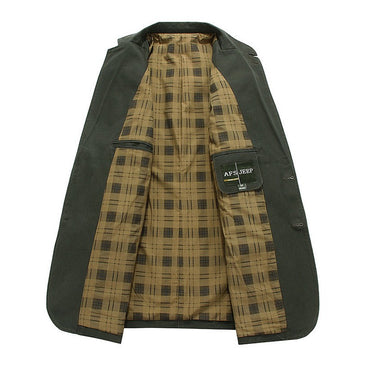 High Quality Men's Blazer Oversized Suit Jackets 5XL Pure Cotton Streetwear Casual Jacket Men Clothing Black Blazers A2F5618