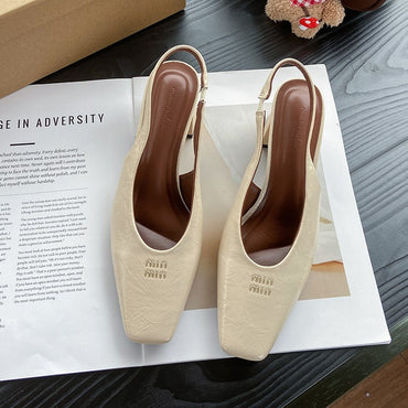 Sexy High Heels Women Sandals Summer Dress Party Shoes New Square Toe Designer 2025 Walking Slides Mujer Zapatos Pumps