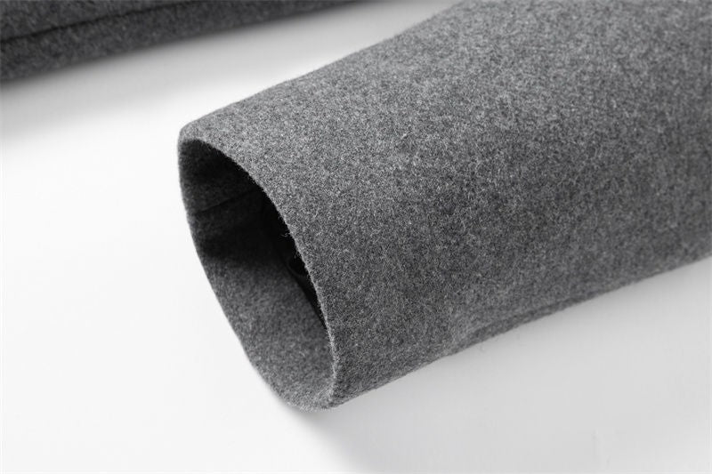 Woolen overcoat for men, fashionable middle-aged mid-length business casual windbreaker, men's woolen coat