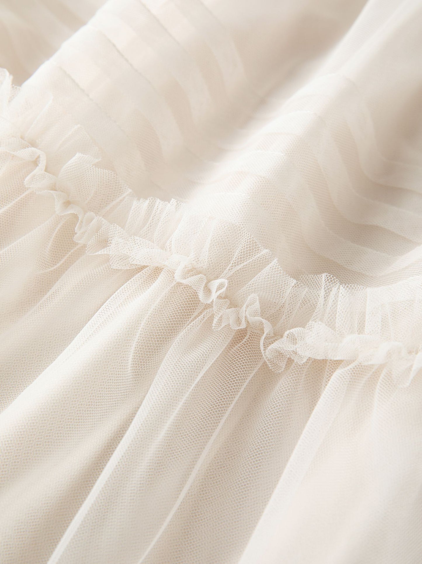 DUSHU Three-color Ruffled Mesh Skirt Women Pleated Mesh Straight Skirt Fairy Retro Gothic Cool Girls Elastic Waist Loose Fit