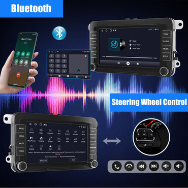 ESSGOO 7" Android 14 4G+64G Apple Carplay Car Stereo GPS NAVI WIFI RDS FM BT for VW Golf 5 6 Passat Polo Touran Tiguan Caddy EOS