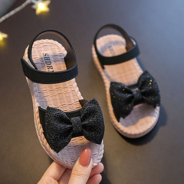 Girls Sandals Summer New Arrival Korean Style Big Kids Casual Flat Soft Sole Princess Shoes Versatile Little Girls Beach Sandals