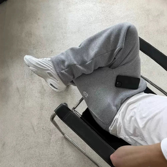 2025 European and American fashion embroidery design men clothing set Y2k street Harajuku Gothic loose couple casual tracksuit