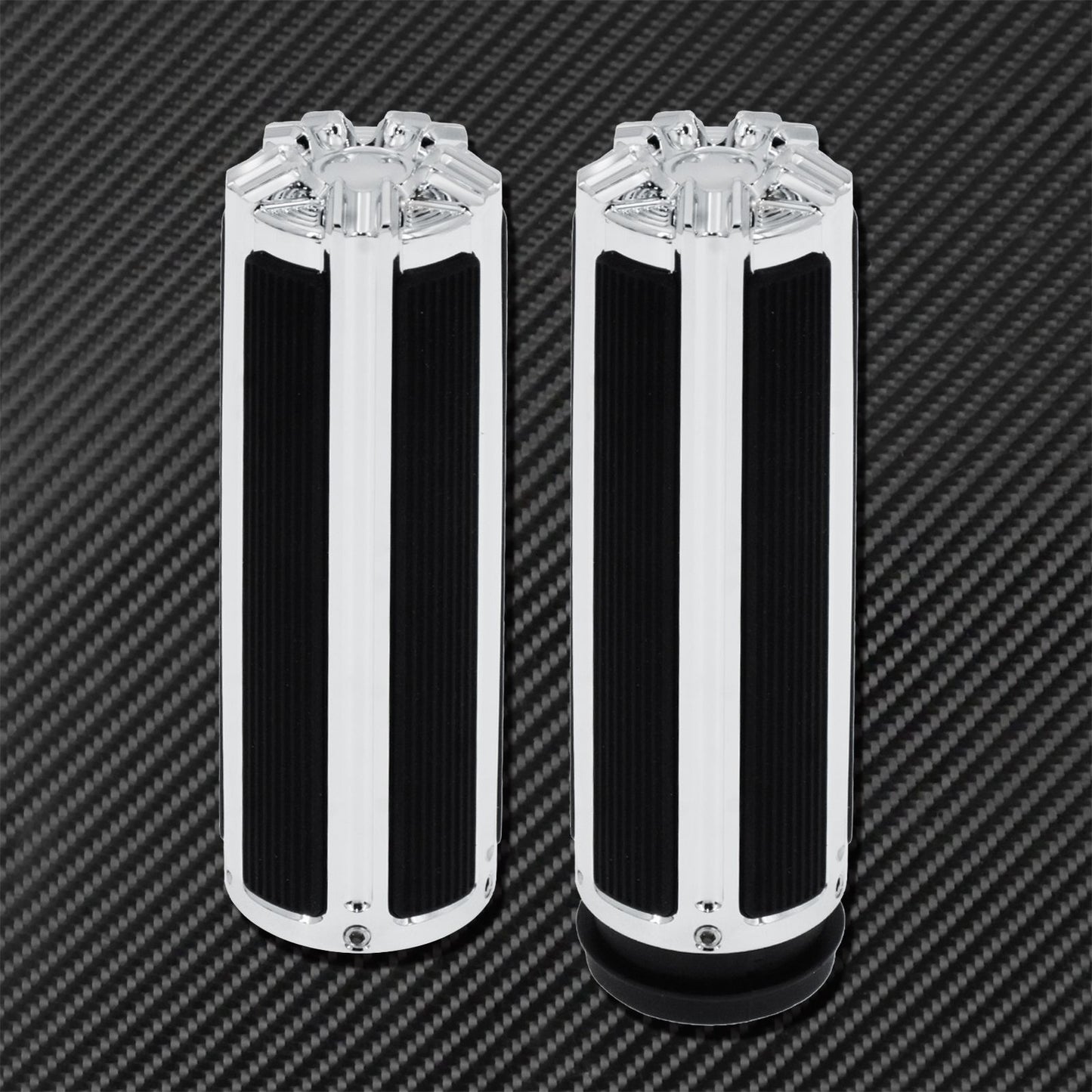 1'' Electronic Hand Grips Motorcycle 25mm Throttle Handle Bar Black/Chrome For Harley Softail FXDLS Breakout Touring FLHR Trike