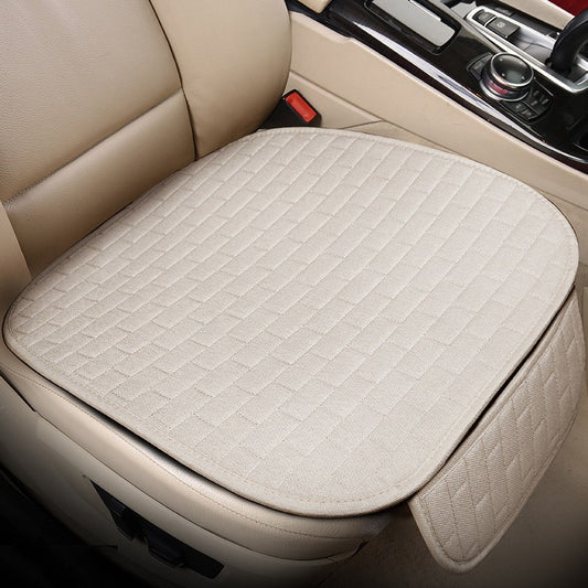 New Universal Size Anti-slip Car Seat Cover Car Seat Front Seat Protector Cushion Linen Fabric Car Accessories No Backrest