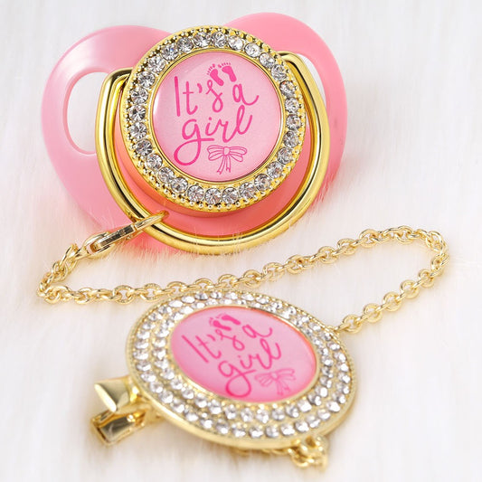 Baby Pacifier Clip Personalized Boy And Girl Pattern Luxury Pacifi BPA Free Dummy New Design Baby Shower Gift Chupetes De Lujo