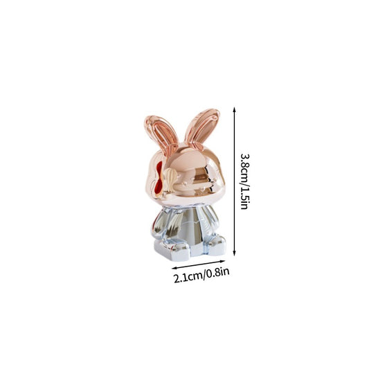 Enfeites de coelho eletrogalvanizados em desenhos animados, figuras decorativas de coelho
Artesanato para escritório, carro, mesa, presente de aniversário criativo para decoração de quarto infantil