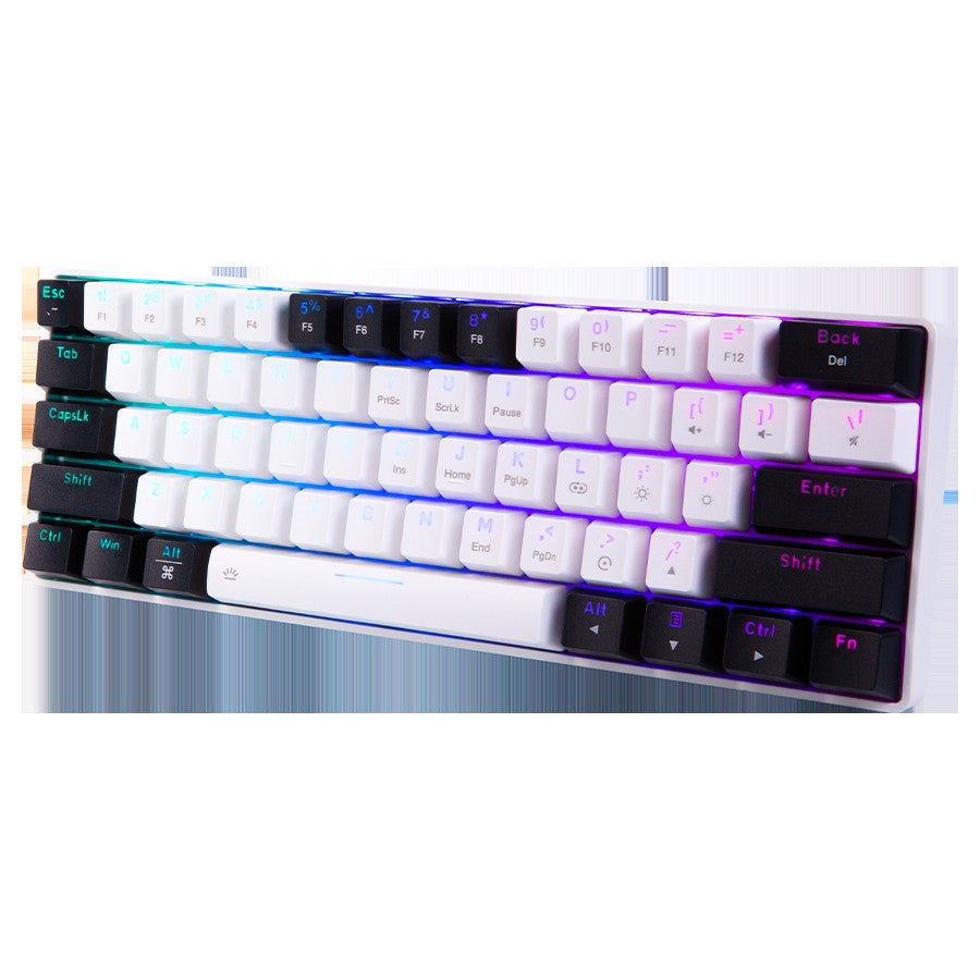 Teclado Mecânico com Fio DAREU EK861S RGB 61 Teclas Switches Vermelhos Keycaps ABS N-Key Rollover com Pés Magnéticos