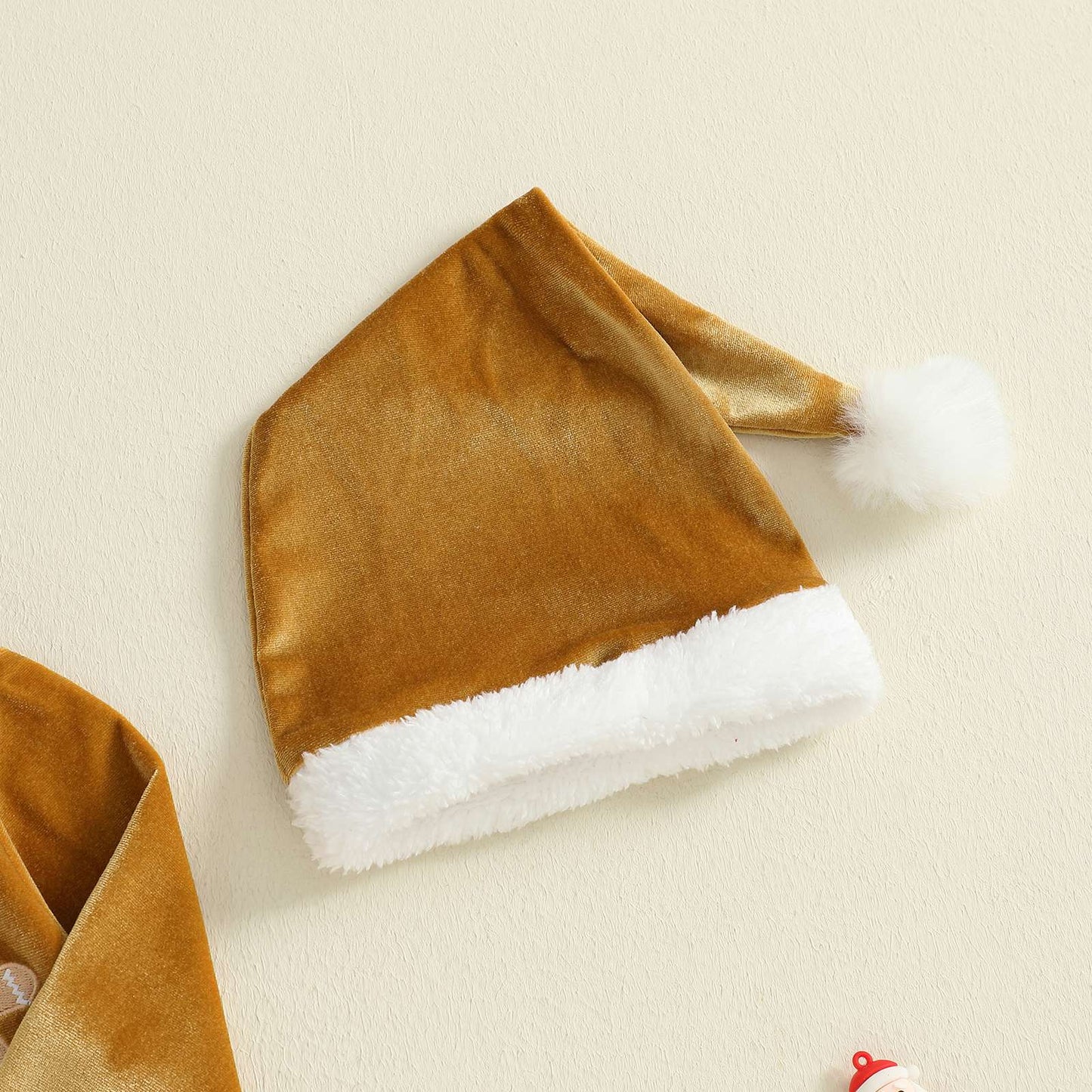 Christmas Infant Baby Girl Boy Velvet Clothes Toddler Long Sleeve Lapel Button Down Tops Elastic Waist Pants Santa Costume Set