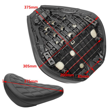 Motorcycle Black Front Rider Driver Solo Seat Cushion For Honda Rebel CMX 250 300 500 2017-2022