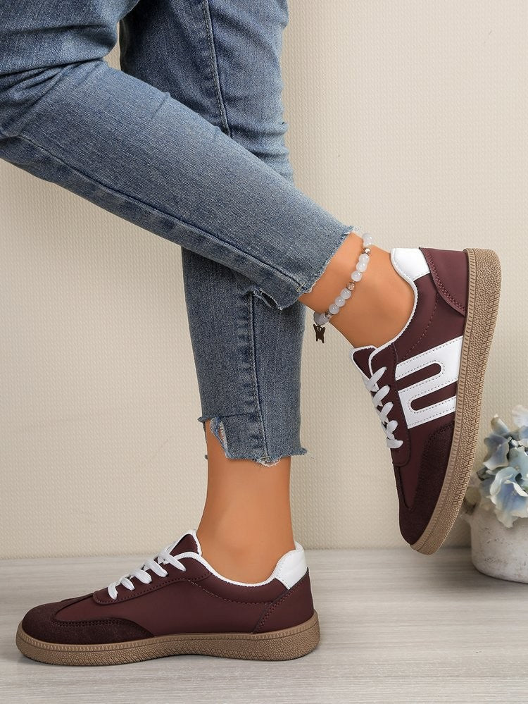 Shoes Woman 2025 Trend Casual Sneakers Comfortable Lace Up Flats Tennis Shoe Breathable Walking Jogging Shoe Zapatillas De Mujer