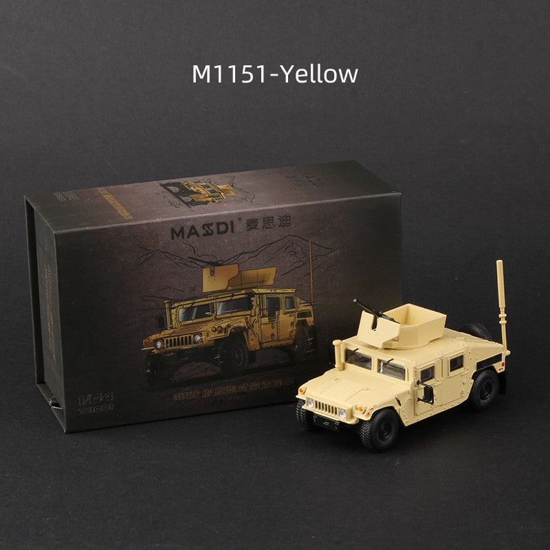 Massdi 1:64 Tiger Gaz Veículo Blindado Modelo de Carro M1151 Off-Road Antitanque Liga Miniatura Veículos Fundidos Coleção de Brinquedos