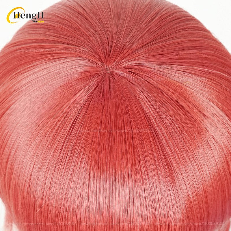 2 Estilos Anime Kurona Ranze Cabelo Sintético Curto 30cm Trança Vermelha Perucas Cabelo Resistente ao Calor Festa de Halloween Cosplay Perucas de Anime