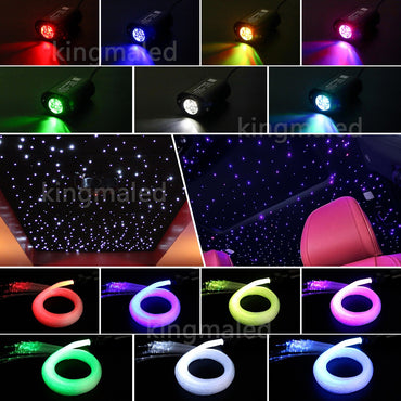 Mini 6W Twinkle Fiber Optic Star Ceiling Light Kit RGBW APP Control Car Star Light Roof for Starry Sky Fiber Optic Ceiling