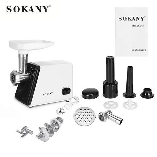 Moedores de Carne 2500W Inox para Cozinha Triturador de Vegetais para Recheio de Bolinhos Moedor de Carne e Máquina de Recheio para Uso Comercial ou Doméstico