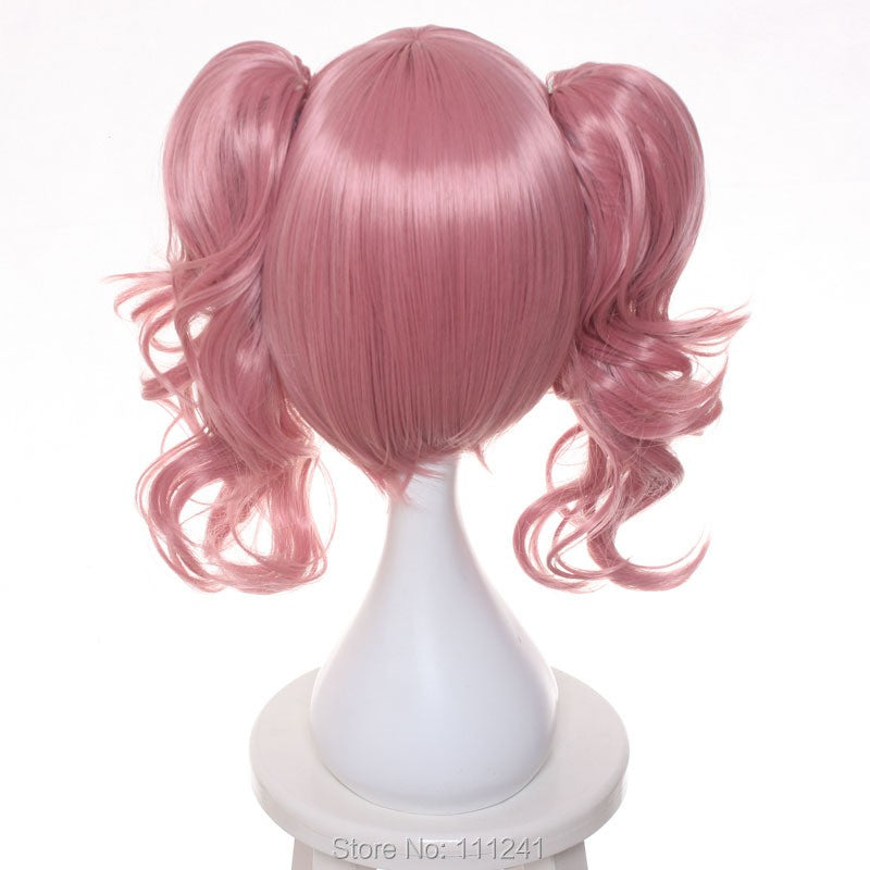 ccutoo Lelouch of the Rebellion Anya Alstreim Peruca de Cabelo Sintético Cacheado Dourado e Loiro com Rabos de Cavalo com Clipes para Cosplay