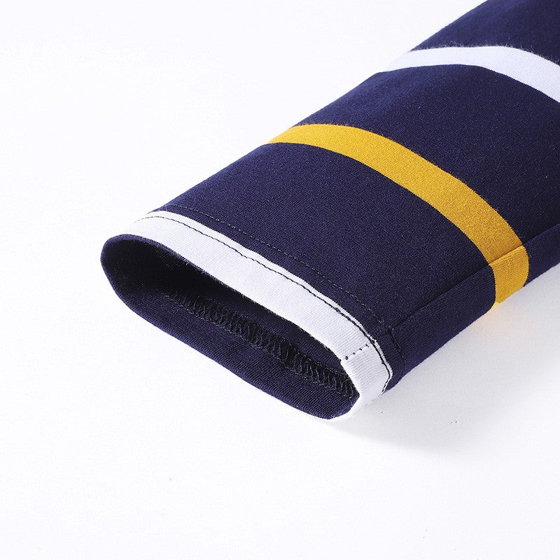 Men Polo Shirt Cotton Embroidery Long Sleeve Spring Stripe Polo Shirt Men Autumn Casual Fashion Polo Shirt Business T-shirts Men