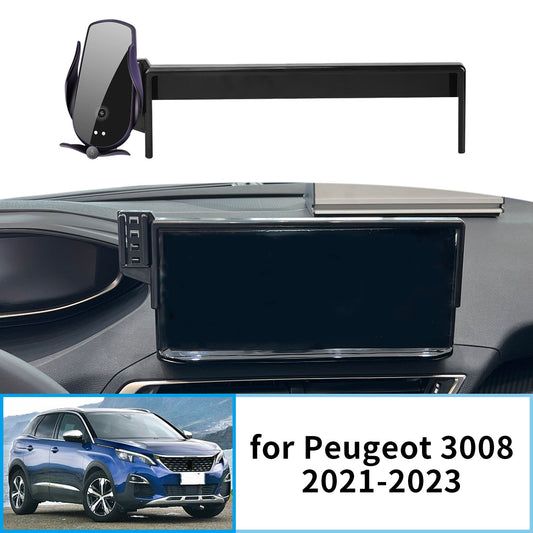Car Mobile Phone Holder for Peugeot 3008 2021-2023 GPS Bracket Navigation Stand Auto Accessories