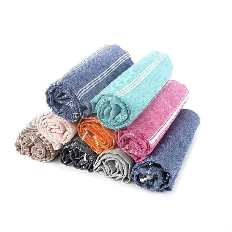 100X180cm oversized tassel Turkish cotton towel, blanket, suitable for bathing, beach,swimming pool, SPA, gym Striped bath towel