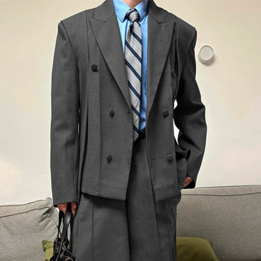 INCERUN Men Blazer Solid Color Lapel Long Sleeve Button Male Suit Streetwear Elegant 2025 Fashion Casual Thin Coats Men Blazer