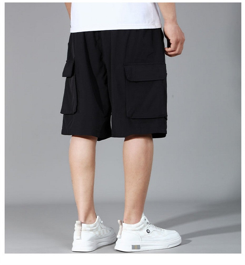 Summer Cargo Shorts Men 12XL Plus Size Shorts Fashion Casual Short Pants Male Summer Elastic Waist Shorts Big Size 12XL