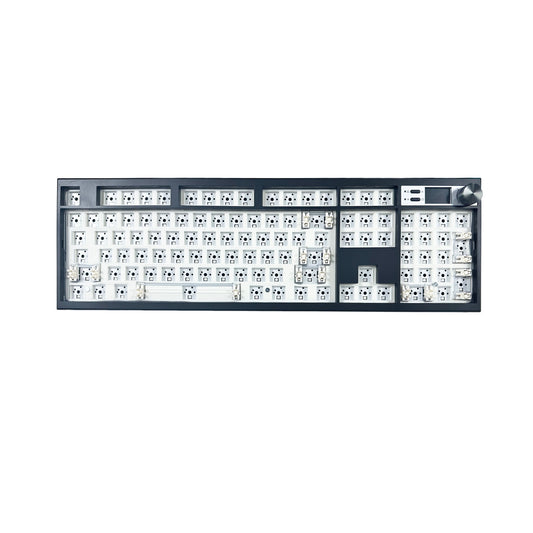 Kit de Teclado Mecânico GMK104 Teclado Gamer de Três Modos Hot Swap Retroiluminado Estrutura Gasket Este VIA com tela de exibição