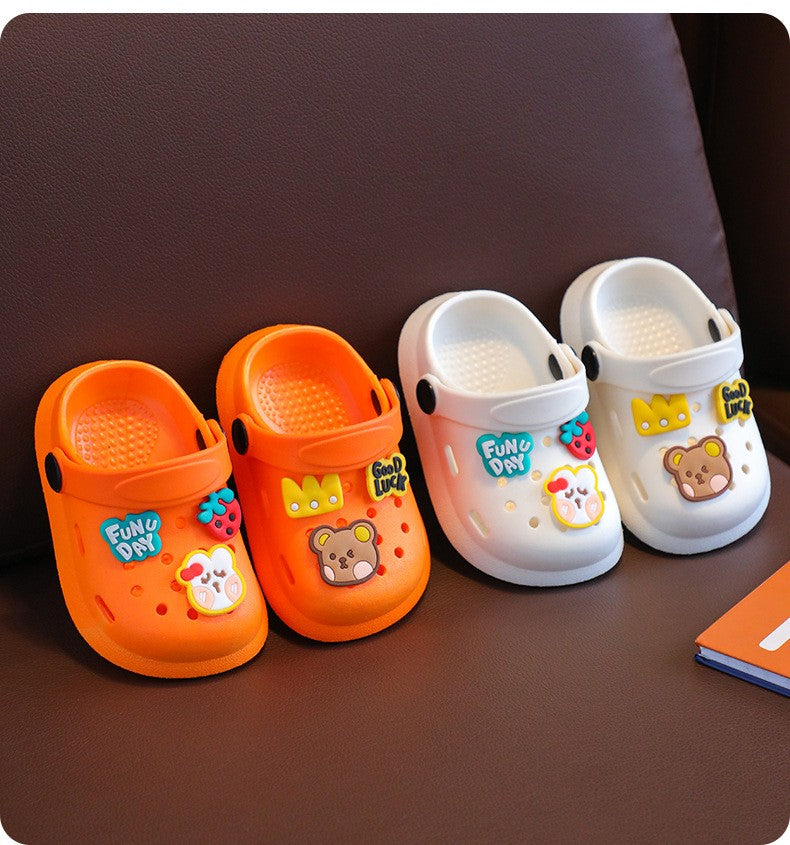 Children's Slippers Summer Boys and Girls Cartoon Cute Anti-Slip Open-Toe Clogs Infant Toddler and Big Kids Sandals