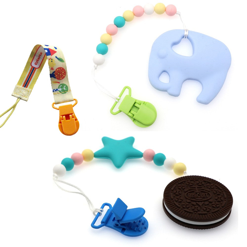 30/50/100pcs 1" 25mm Hot D Shape Plastic Baby Pacifier Clips Dummy Chain Holder Suspender Clips Clamp With Gripping Teeth
