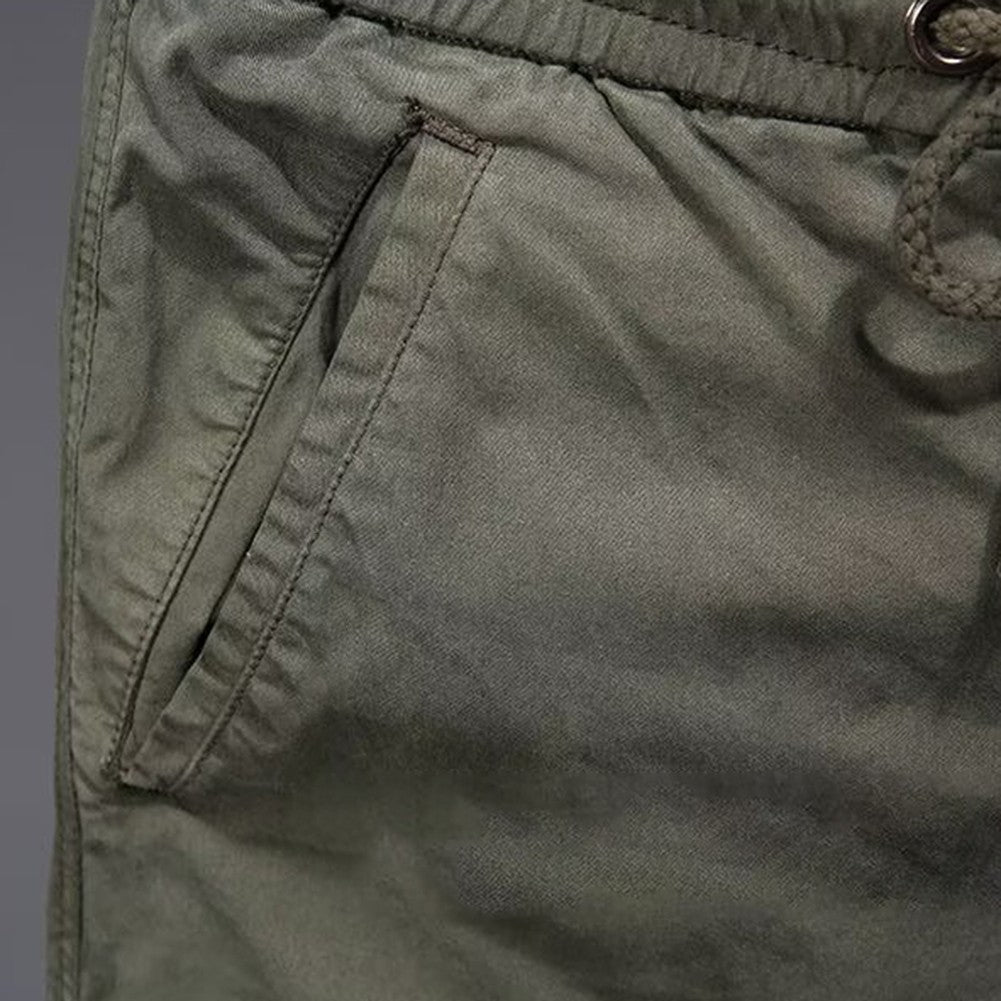 Solid Cargo Pants for Men Casual Loose Fit Ankle Banded Trousers Suitable for Spring and Autumn Grey Black Green