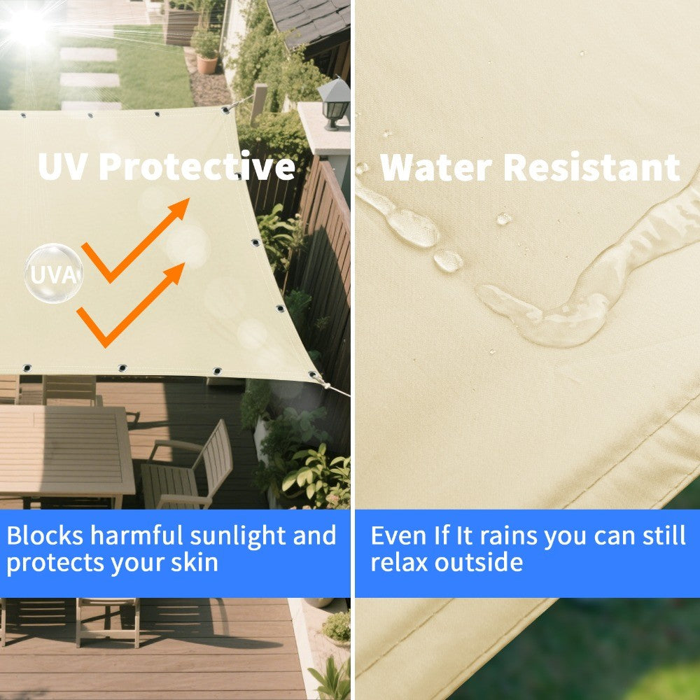 2x3/3x3/3x4/4x5M Sun Shade Sail Waterproof Outdoor Square Rectangle Garden Patio UV Block Party Canopy Pool Camp Awning Shelter