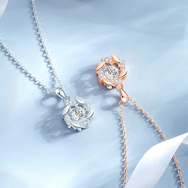 Moissanite Woman Pendant Sier Necklace For Women Chains Party Bridal Fine Jewelry 925sterling Silver Necklace
