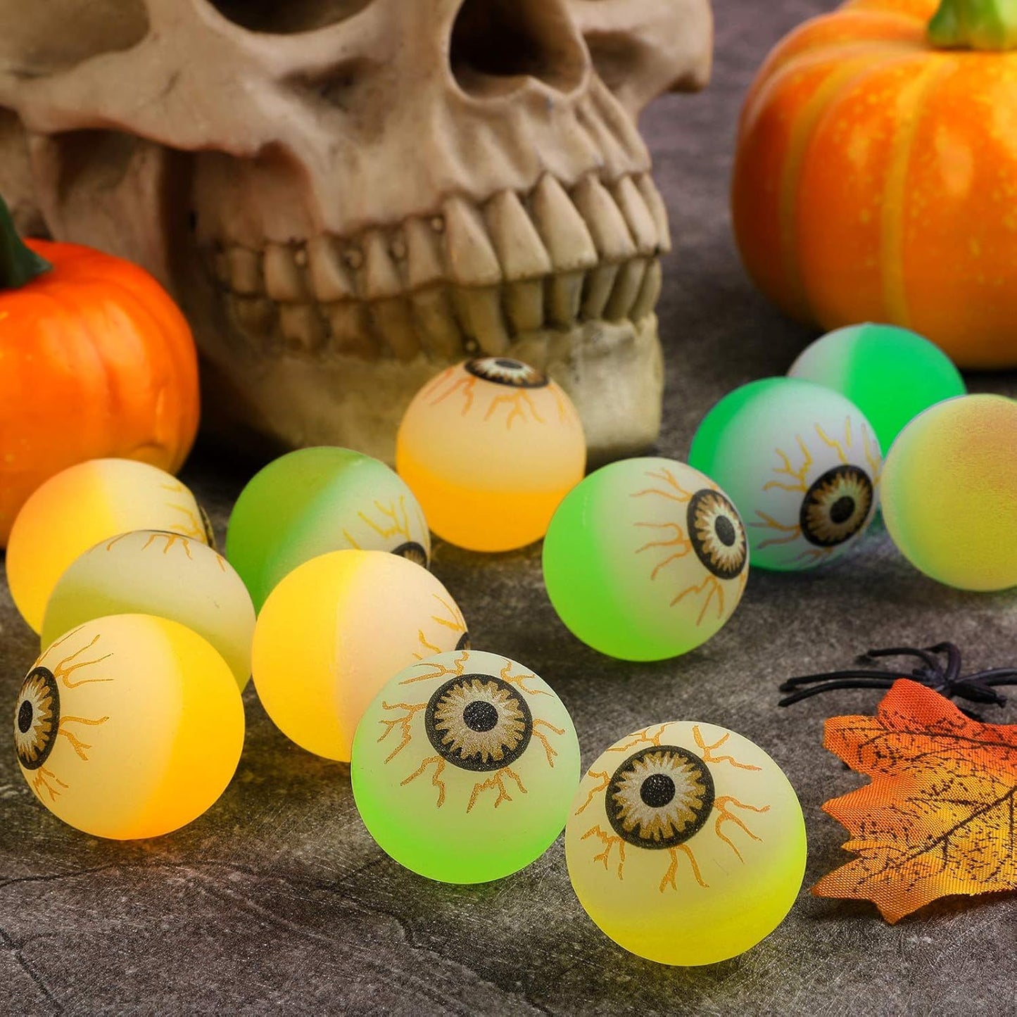 10 Pieces Halloween Bouncing Balls Glow in The Dark Bouncing Eyeballs Halloween Theme Eyeballs for Halloween Favor Supplies