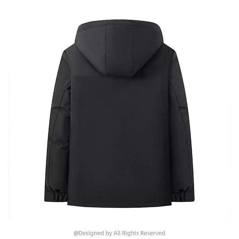 Conjunto de Terno de Pesca Masculino de Inverno 2025, Novo, Quente, Jaqueta Grossa Corta-Vento para Atividades ao Ar Livre, Calças de Algodão Quentes Resistentes ao Frio e à Neve