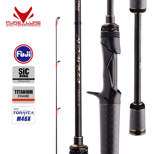 PURELURE NDMBLS Toray M46X 0.5-12g Isca Macia Ação EXF Armação FUJI de Titânio e Anel SIC Ponta Sólida de Carbono Perca Black Bass Lúcio Lúcio-Perca