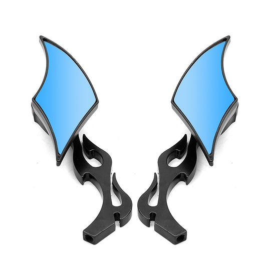 For Harley Touring Street Electra Glide Dyna Sportster XL1200 883 Softail Flame Style Motorcycle Rearview Side Mirrors 8mm 10mm