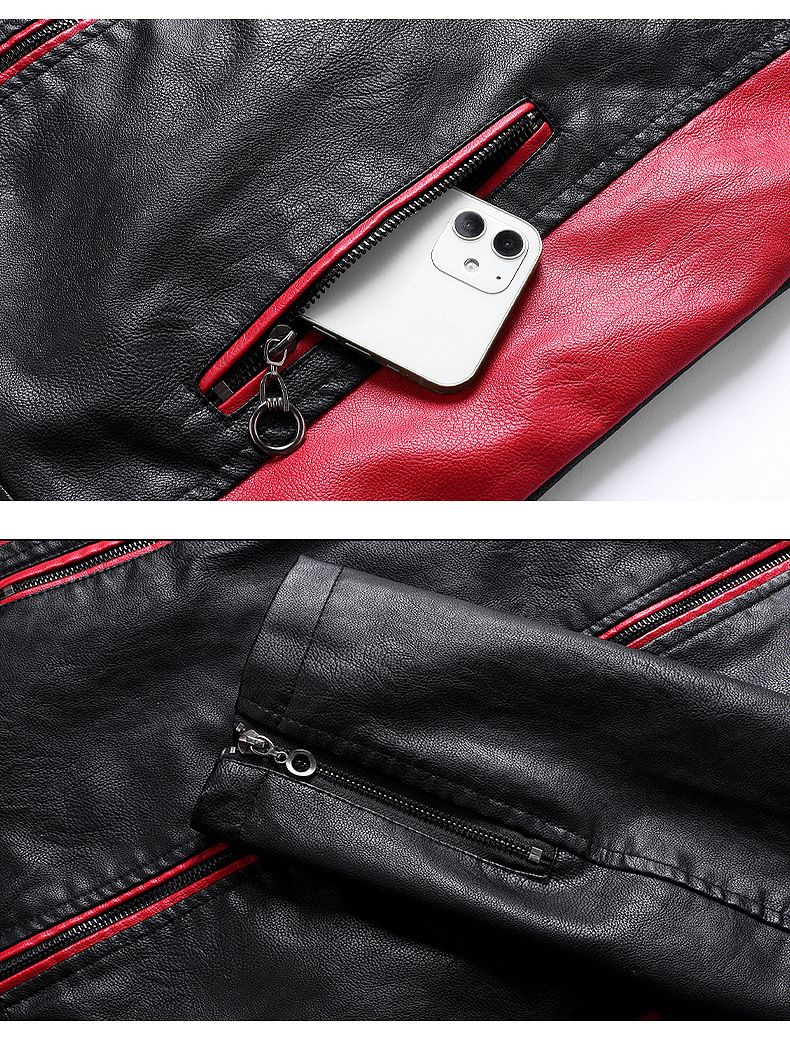 Men Slim Stand Collar Moto Leather Jackets Fit PU Leather Coats High Quality Male Fashion Autumn Casual Leather Jackets 5XL