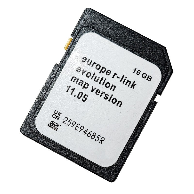 The European version of the GPS SD card works with Renault Cars R-Link 11.05 259E94685R GPS Maps Satellite Navigation SD
