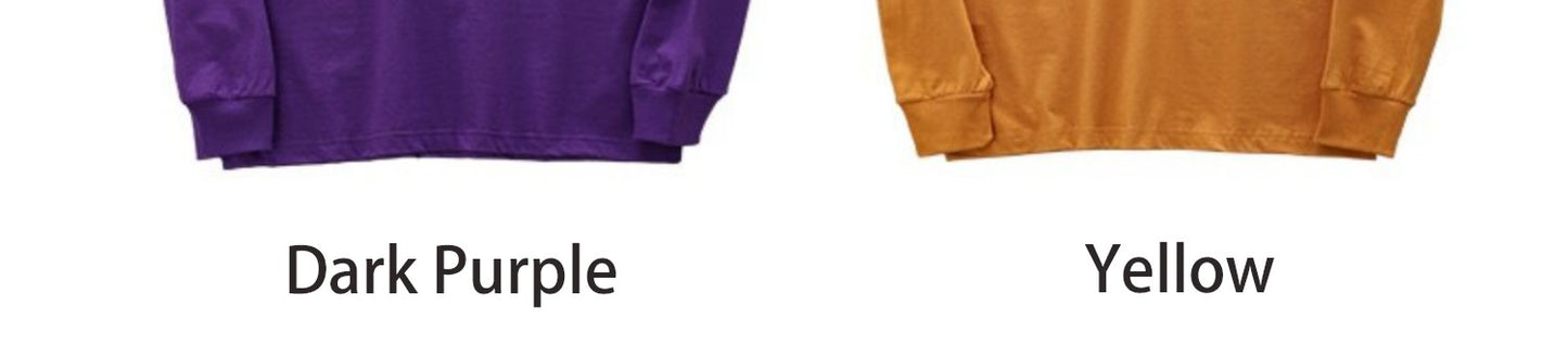 Dukeen 280g Heavyweight Long-Sleeved T-Shirt for Men 100% Cotton Shirts Oversized Solid Color Tops Plain Tees Men's Clothing