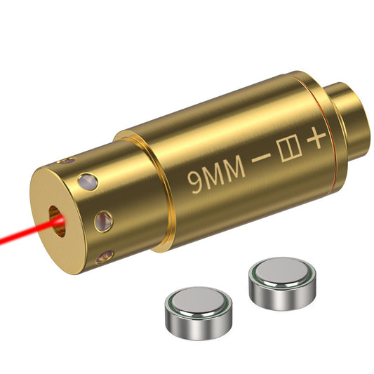9MM Óptica Cartucho Laser Red Dot de Alinhamento Latão 9MM Alinhador de Mira Para Pistola Rifle Acessórios de Caça 6 Bate