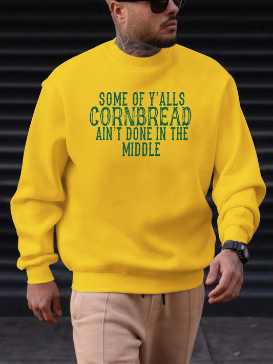 2025 New Sweatshirt For Men'sEnglish Font Pattern Printing Cotton Round Neck Fashion Casual High Quality Daily Top Clothing