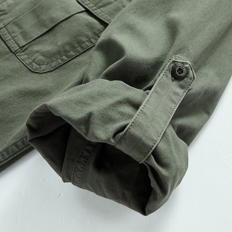 New Men's Spring Multi-pocket Military Tactical Shirts Male Autumn Breathable Blouse Long Sleeve Working Camisa Cargo Shirts