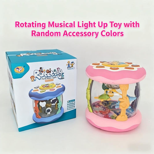 Brinquedo Musical Interativo com Luzes Giratórias 360° que Promove o Aprendizado da Caminhada, Agarrar e Engatinhar do Bebê